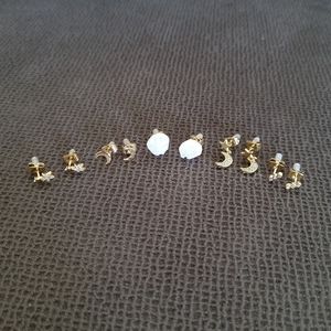 Luna🌙 Norte Post Back Earrings - 5 Brand New Pairs